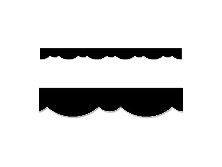 CTP Black Stylish Scallops EZ Border Bulletin Board Border