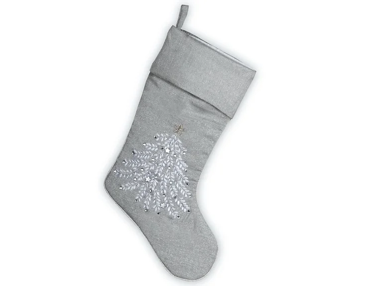 National Tree Company 19 in. Silver Stocking