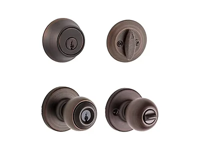 Kwikset Venetian Bronze Polo Combo Set