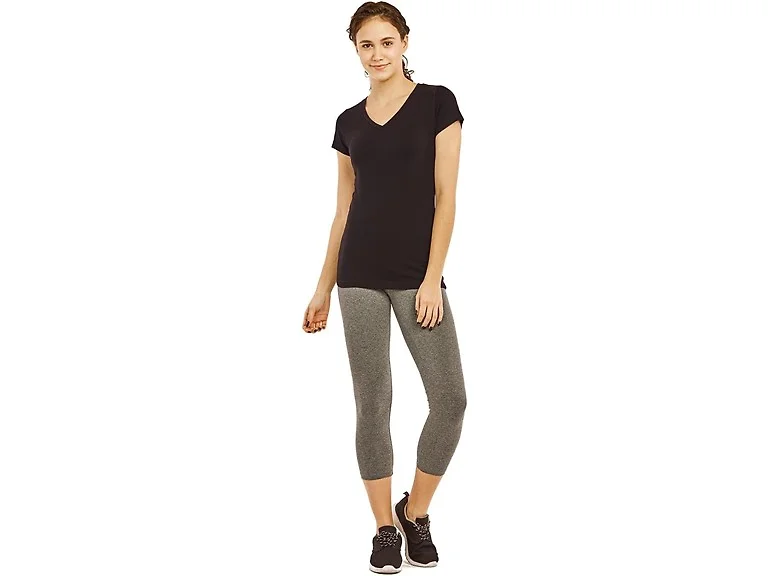 Sofra Women (XL) Soft Cotton Capri Leggings