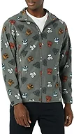 Amazon Essentials Disney | Marvel | Star Wars Men's Polar Fleece Full-Zip Mock Insulated Outerwear Jackets, Star Wars Vader, X-Small