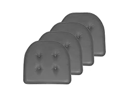 Sweet Home Collection SHC-UPU-4PK-GRAY 4-Pack Faux L