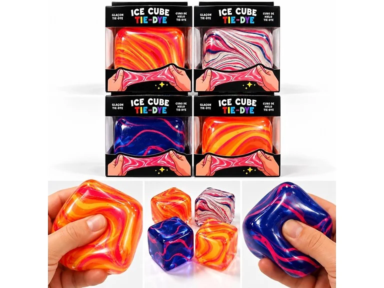 Squishy 2.2" Cube Sensory Toy Tie-Dye