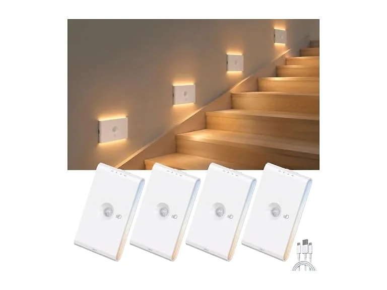 UNUSROOM Motion Sensor Stair Lights 4Pk