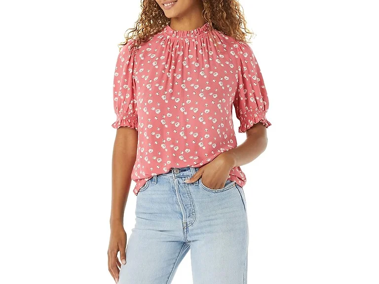 Amazon Essentials Women's Ruffle Smocked Shirt