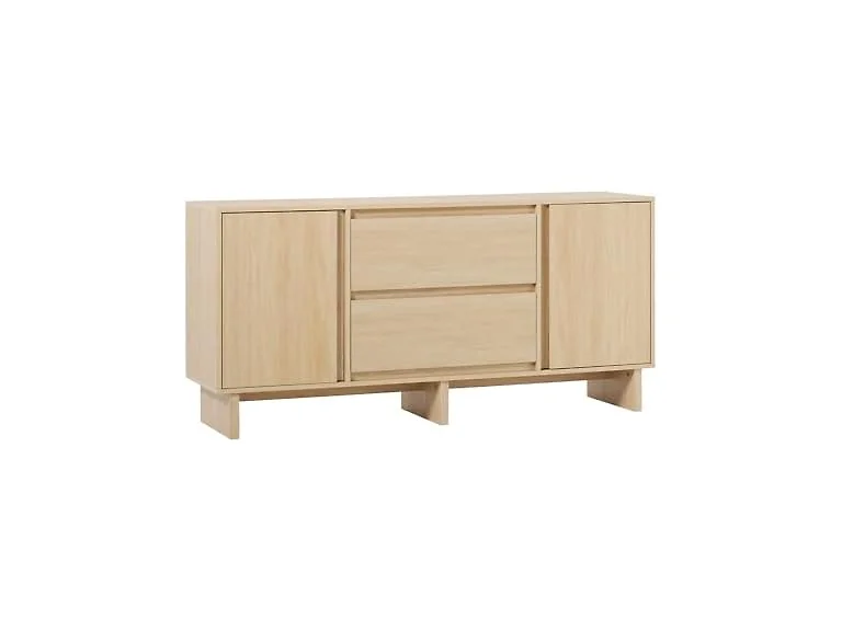 Walker Edison Beveled Sideboard, Oak