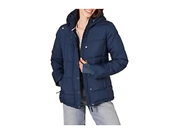 Amazon Essentials Women's Heavyweight Winter Jacket Quilted Hooded Puffer Coat (Available in Plus Size), Navy, 3X