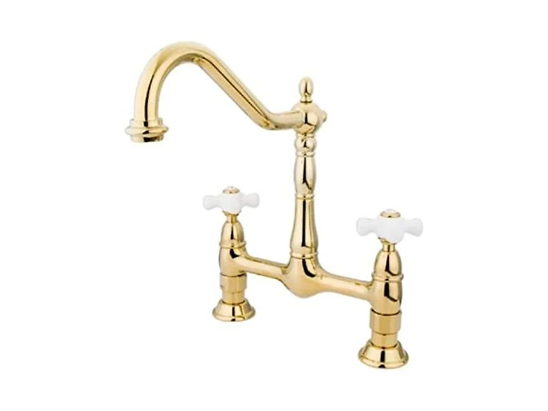 Kingston KS1172PX Heritage Bridge Kitchen Faucet