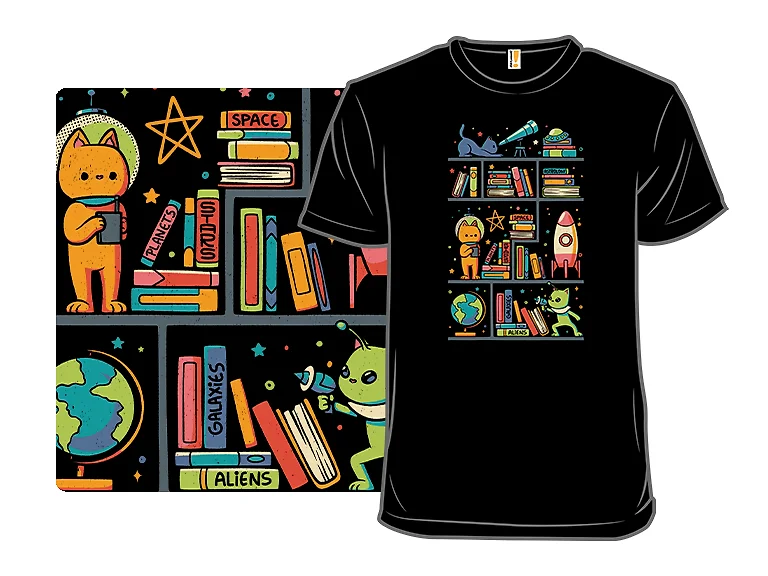 Sci-Fi Funny Bookshelf