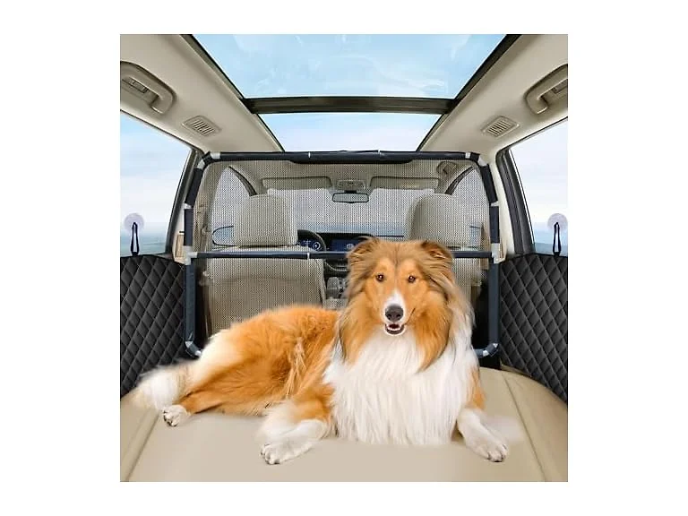 Dog Car Barrier with 2 Door Protectors
