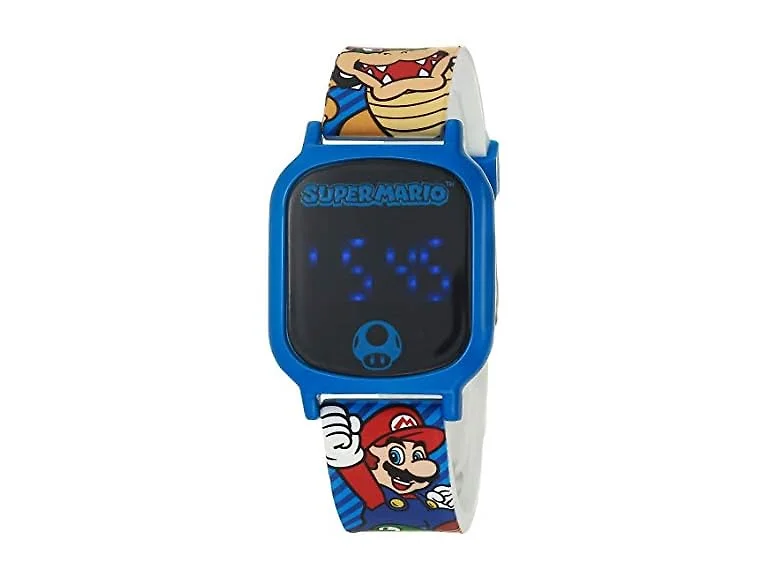 Accutime Boys Super Mario Kids LED Touch Watch