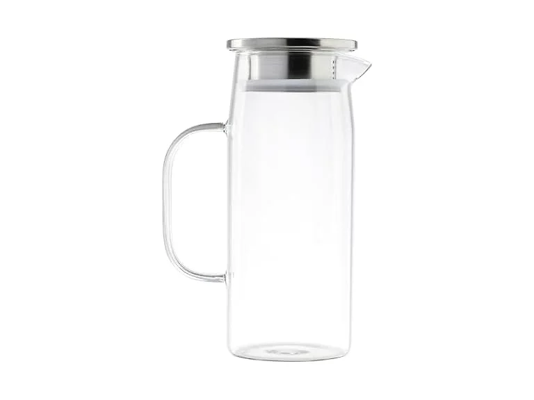 TableCraft 12901 Glass Pitcher with Stainless Steel Dispensing Lid