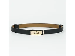 Infinite Basics MQ-LOCKBELT-BLK Womens Skinny 