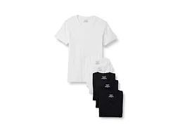 Amazon Essentials Men's Slim Fit V-Neck Undershirt, Breathable Cotton, Pack of 6, Black/White, X-Large