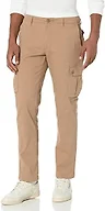 Amazon Essentials Men's Slim-Fit Stretch Cargo Pants with Tapered Leg, Dark Khaki Brown, 35W x 29L
