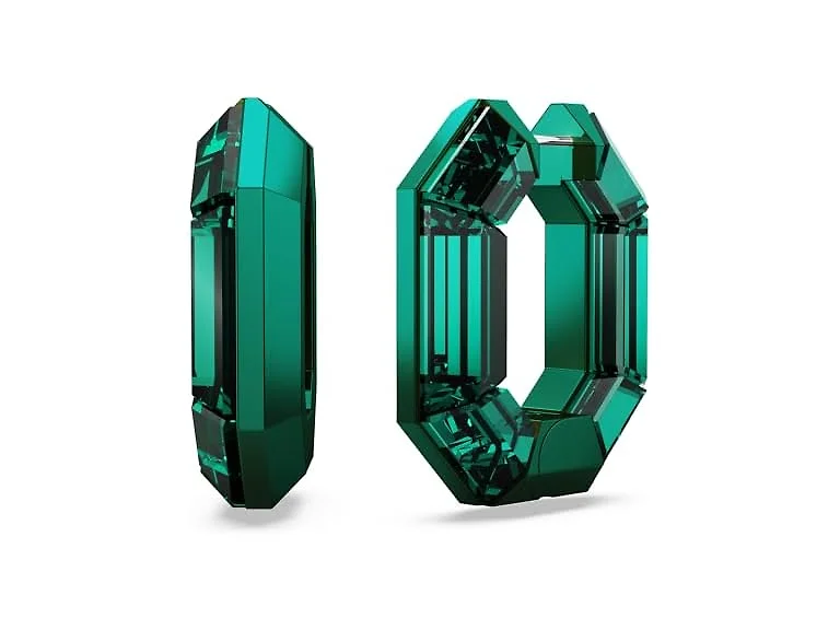 Swarovski Lucent Green Hoop Earrings