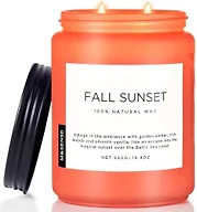 M&Sense Fall Sunset Amber Scented Candles Early Autumn Decor Home Fragrance