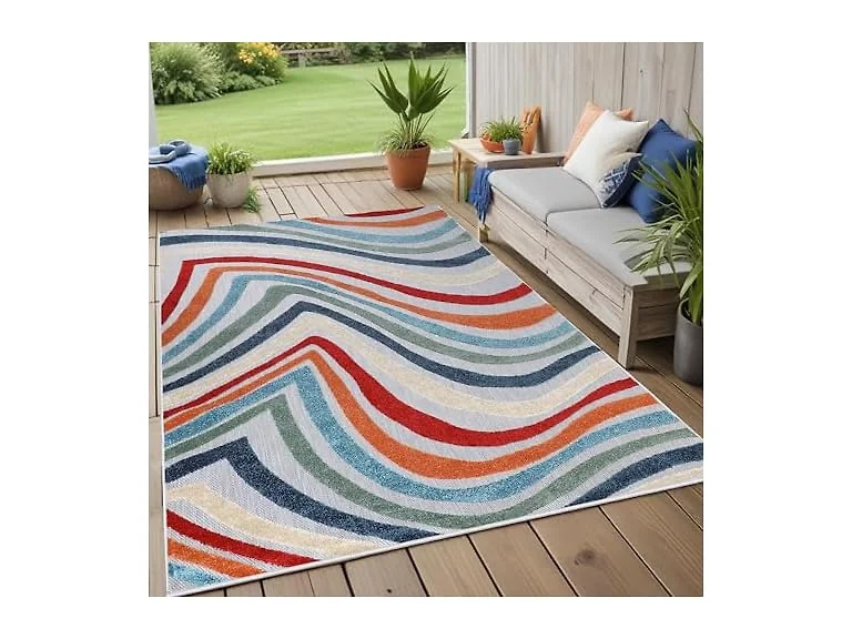Superior Wave Indoor Outdoor Area Rug