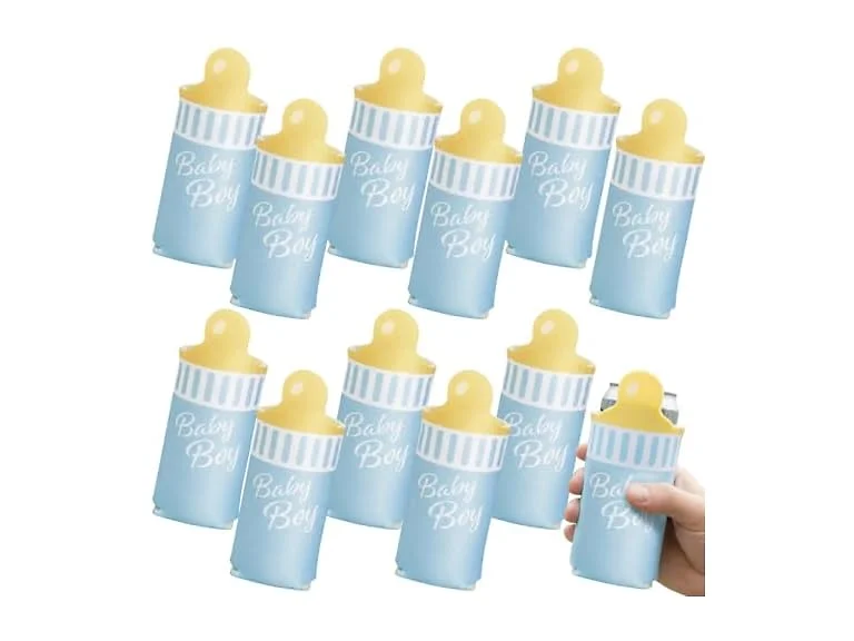 Fun Express Boy Baby Bottle Slim Can Sleeves - 12 Pc