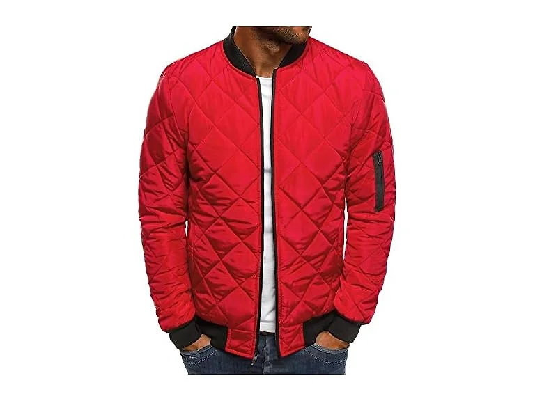 Gafeng Men (L) Flight Bomber Diamond Quilted Coats