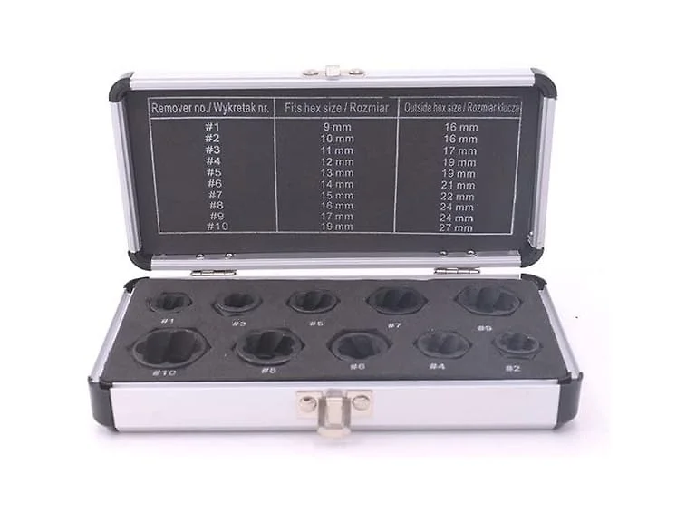10pcs 9-19mm Damaged Bolts Nuts Remover Set Short