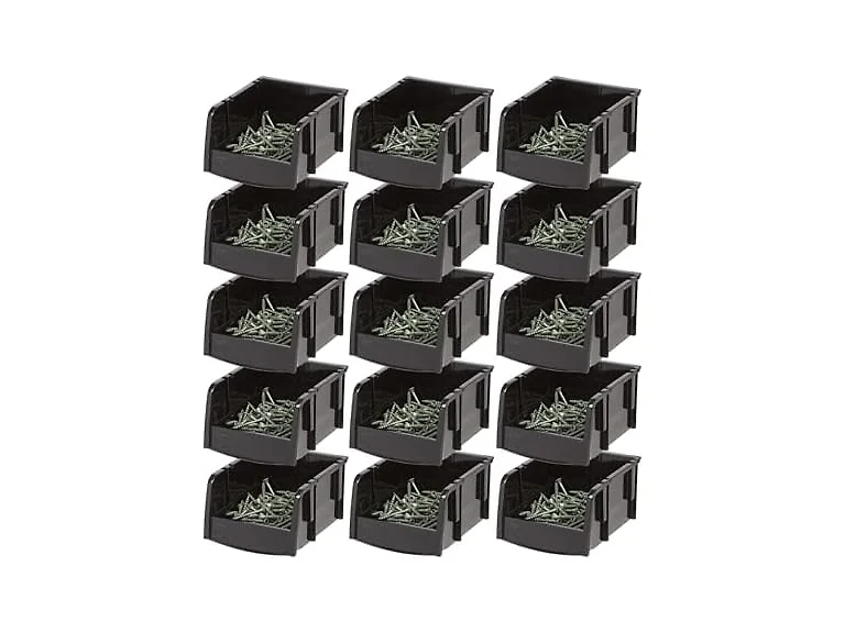IRIS USA 15-Pack, Extra Small Stackable Storage Bins