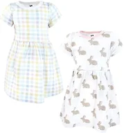 Hudson Baby Girls Cotton Dresses, Easter Plaid Bunny, 6-9 Months