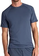 Gaiam Men’s Supine Crewneck Top, Relaxed Fit, Stretch Midweight Material, Cool Grey, Small