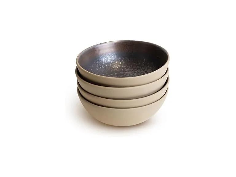 LEMIEUX ET CIE Akita 4-Piece Bowl Set Stoneware Copper