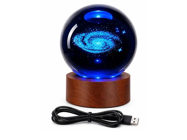 3D Galaxy Crystal Ball USB Powered Lamp