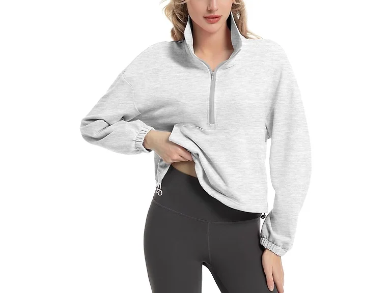 FKEEP Women (S) Quarter Zip Pullover Collar