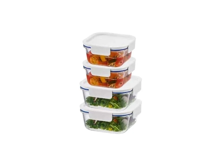 LocknLock The Clear Heat-Resistant Glass Food Set 8Pc