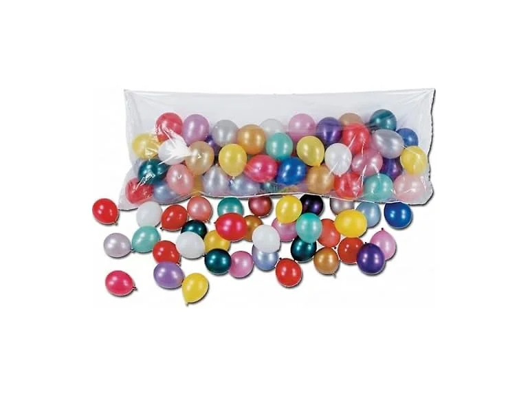 Fun Express Plastic Balloon Drop Bag with 100 Balloons