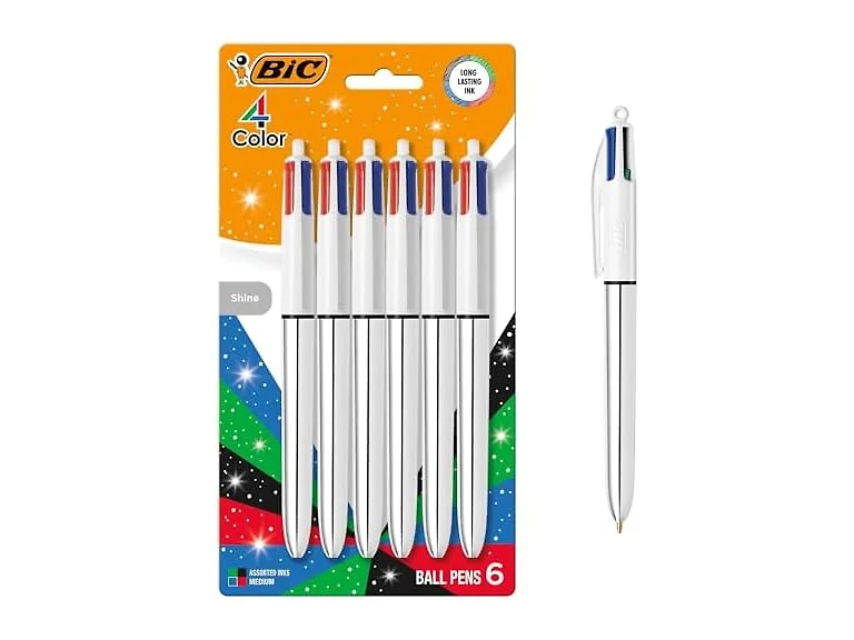 BIC 4 Color Shine Retractable Ballpoint Pen