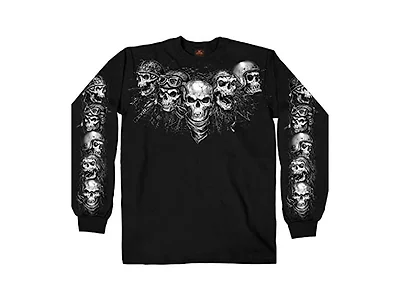 Hot Leathers Five Skulls Long Sleeve Men