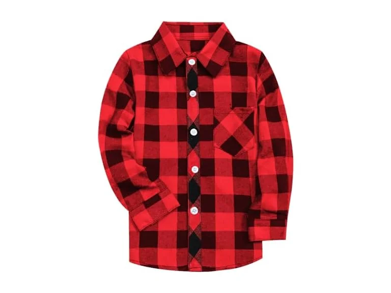 Sangtree Boys (7-8 Years) Flannel Long Down Shirts