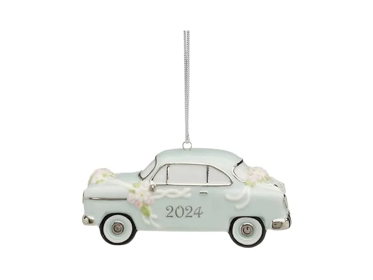 Lenox  2024 Just Married Vintage Car Ornament