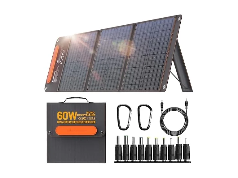 60W Foldable Solar Panel Charger w/ USB