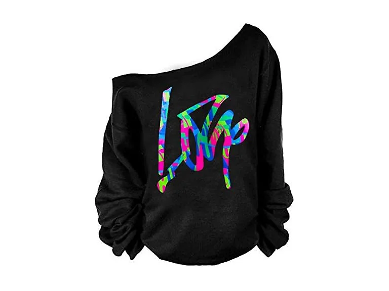 Magicmk Women (L) Off Shoulder Sweatshirt