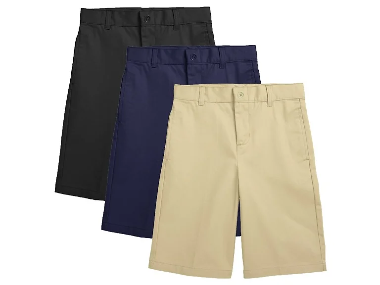 3PK Boys School Uniform Chino Shorts