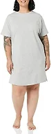 Amazon Essentials Women's Cotton Modal Knit Jersey Sleep Tee Nightdress, Grey Heather, XX-Small