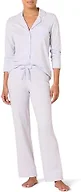 Amazon Essentials Women's Plus Size Long Sleeve Shirt Full Length Pant Pajama Set, Pale Blue, 3X