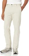 Amazon Essentials Men's Slim-Fit Wrinkle-Resistant Flat-Front Chino Pant, Stone, 35W x 29L