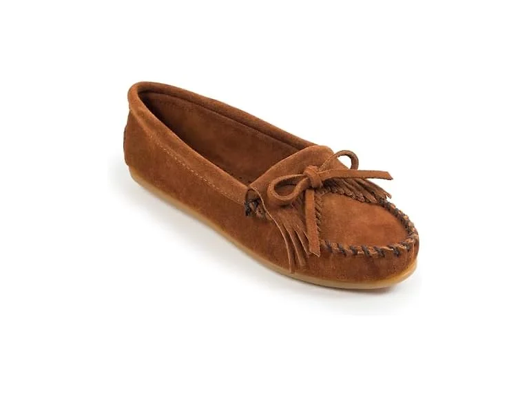 Minnetonka Women's Kilty Suede Hardsole