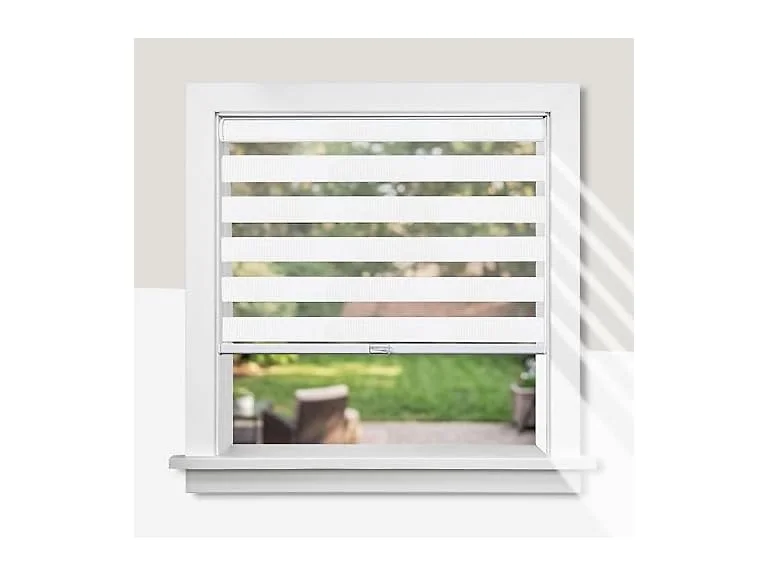 CHICOLOGY Zebra Blinds Cordless Window Shades 58"W x 72"H