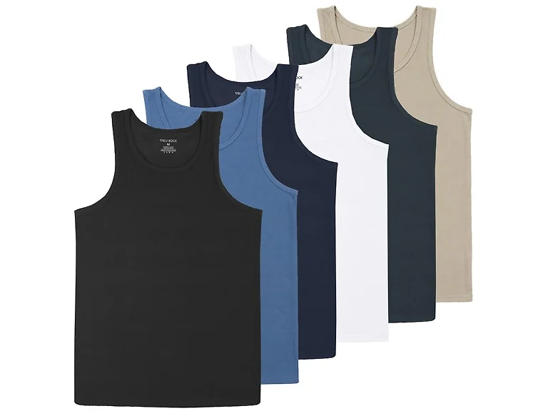 1Pk Or 2Pk Mens Micro Waffle Tank Top