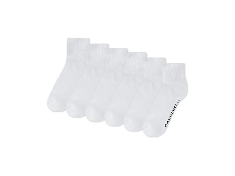 Converse Men's Quarter Sock, White/6-Pack, One Size