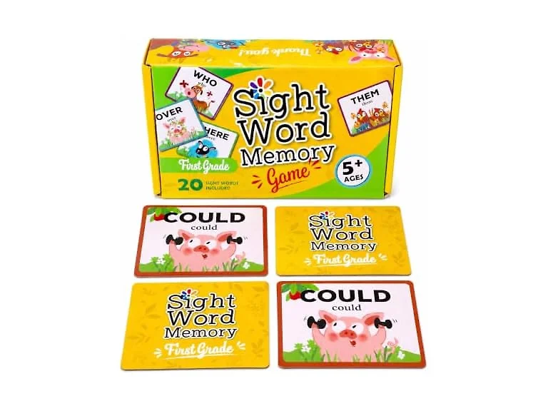 Sight Word Memory Game for Kids Ages 4-8, Matching Card Game