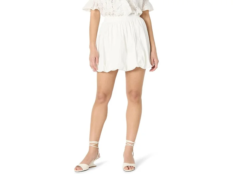 The Drop Women (3X) Lillie Bubble Hem Cotton Skirt