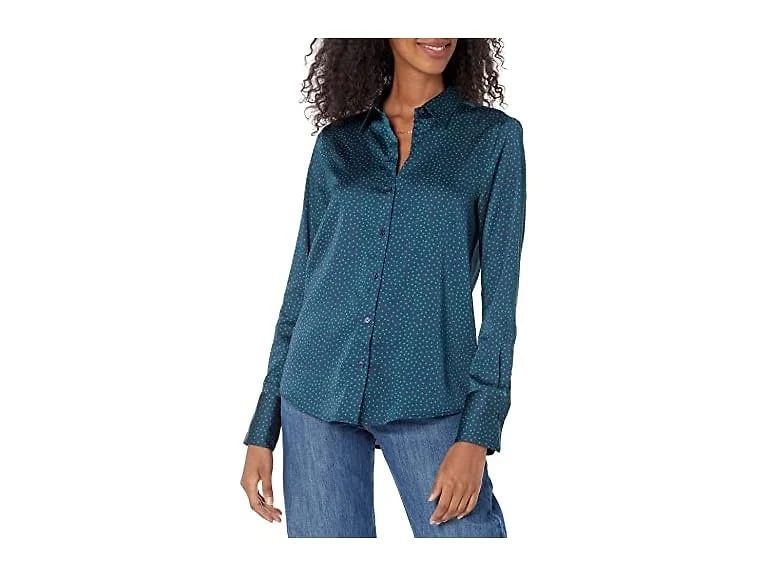 Amazon Essentials Women Regular-Fit Satin Shirt